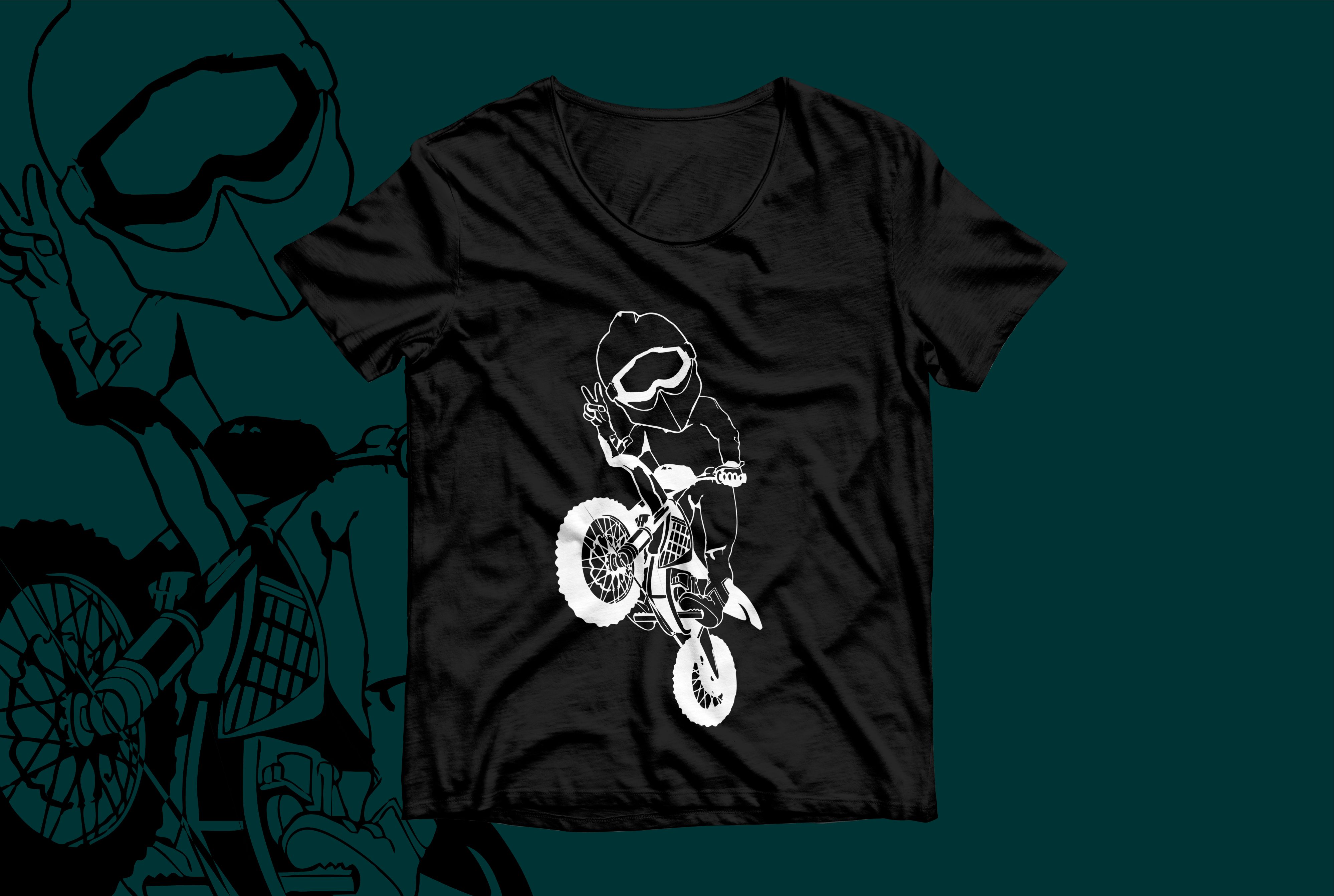 Camiseta Motociclista Acenando